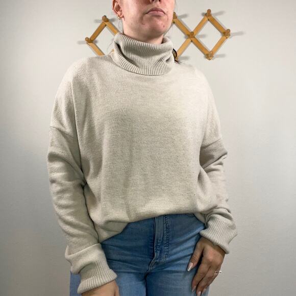 French Connection Long Tunic Turtleneck Sweater Size Large - Picture 3 of 10